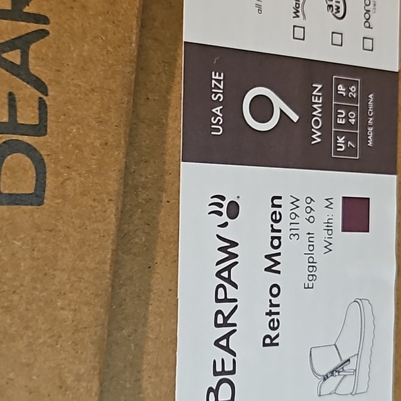 BEARPAW: RETRO MAREN: Cadet Navy OR Eggplant Sz 9 - BNIB! - Picture 10 of 14